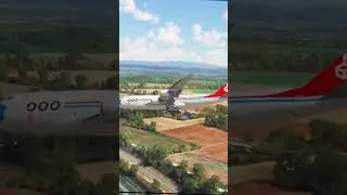 EMERGENCY Landing: Boeing 747 Cargolux at Lyon–Saint-Exupéry Airport in MSFS