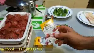Como hacer papilla para peces disco.