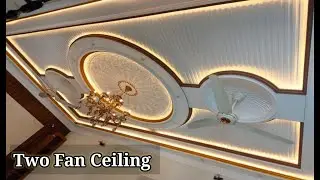 Latest Two Fans ceiling design ideas for living room. #twofanceiling