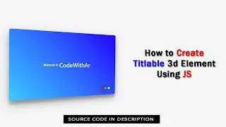 How To Create Tiltable 3D Element Using JS | tiltable 3D element