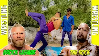 WWE The Rock vs Brock Lesnar 😈 |  द रॉक vs  ब्रॉक लेसनर|