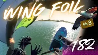 Wing Foil progression 182 - lake sk8 jump