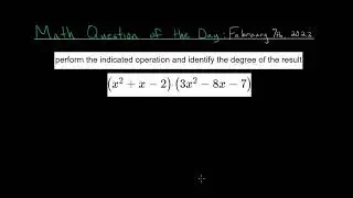 Math Question of the Day: February 7th, 2023