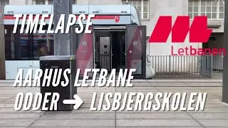 🇩🇰🚋 Timelapse Aarhus Letbane - Linha 2 - Odder ➜ Lisbjergskolen (janela da esquerda)