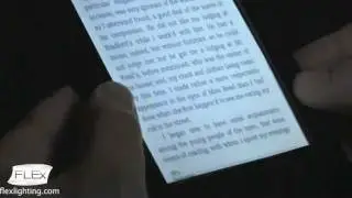 FLEx Lighting Demo on eBook Reader Screen in the Dark