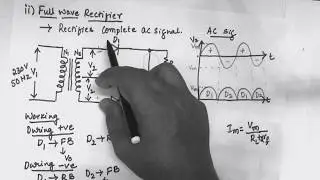 #7 working of full wave / bi phase rectifier (Center-Tapped Full-Wave Rectifier) || EC Academy