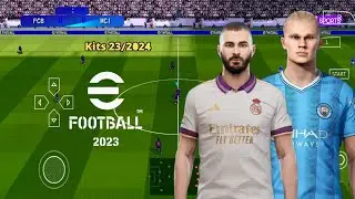 eFOOTBALL PES 2023 PPSSPP Android Update Transfers Kits 2024 Now Faces Camera PS5 Graphics HD