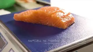 Линия переработки (разделки) красной рыбы (нерка, кижуч, лосось, форель, горбуша) на весовой кусок