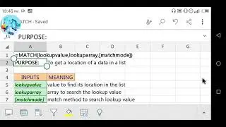 MATCH FORMULA(EXACT)