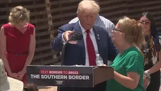 Former President Trump pays visit to border in Arizona