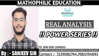 POWER SERIES || IIT JAM || NBHM || TIFR || DU || BHU || OTHER MSC ENTRANCES