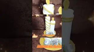 Velas navideñas reciclando tubos de cartón #christmas #navidad2023 #navidad #diy