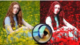Moddy Red-Black Photo Background Color Grading in Photoshop 7.0