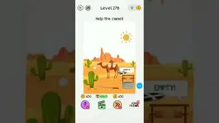 Braindom level 276||help the camel||tricky puzzle