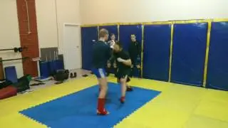 Hand-to-hand combat combination. Hand-to-hand combat in St. Petersburg.
