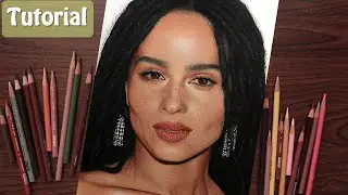 Cómo dibujar a Zoë Kravitz - Cómo mezclar colores Prismacolor Premier