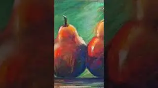 ГРУШИ СУХОЙ ПАСТЕЛЬЮ. Небольшое видео сюжета, над которым работаю. #пастель #рисование