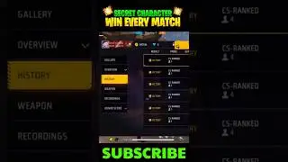 బెస్ట్ కేరెక్టర్ ఇన్ ప్రీ ఫైర్ || Win Every Match in cs rank || 
