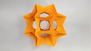 Origami ELECTRA kusudama ( 24 modules ) by David Mitchell
