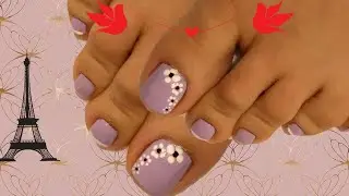 Diseño para uñas de los pies fácil y sencillo