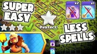BEST WAY TO PASS DON`T POKE THE BEAR CHALLENGE IN CLASH OF CLANS! LESS SPELLS!