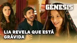 NOVELA GÊNESIS: Lia revela que esta grávida e provoca inveja em Raquel