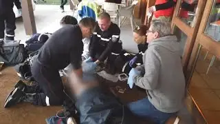 He goes into cardiac arrest in the middle of a brewery