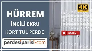 Mihrimah Ekru Bohreli Kort Tül Perde (4K) PerdeSiparisi.com 0531 245 1714