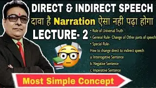 NARRATION- Lec 2:How to change Direct speech to Indirect Speech @LearnEnglishGrammar101