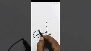 easy girl drawing without lifting pen #shorts #drawing