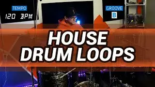 House drum loops 120 BPM // The Hybrid Drummer