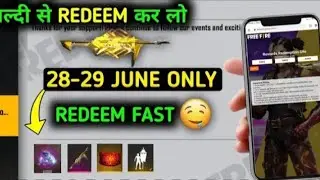 free fire redeem code today 28 June | free fire New redeem code | ff redeem code today | 28 June