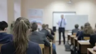 Teacher Teaches In The Classroom | Stock Footage - Videohive
