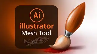 Paintbrush tutorial in Adobe Illustrator for Beginners using gradient mesh Tool