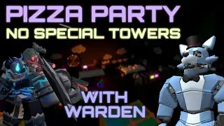 SOLO PIZZA PARTY (Fallen Warden Quest) NO SPECIAL TOWERS NST | Tower Defense Simulator | Roblox