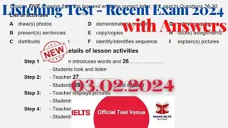 IELTS Listening Actual Test 2024 with Answers | 03.02.2024