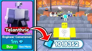 😱OMG!!🔥I SOLD ENGINEER CAMERAMAN SIGNED BY TELANTHRIC FOR 1M GEMS💎 - Toilet Tower Defense | Roblox