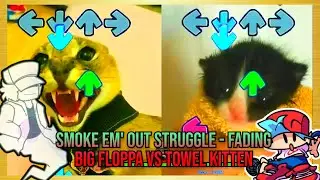 Garcello Fading BUT its Big FLOPPA vs TOWEL Kitten Singing Friday Night Funkin' - Animation
