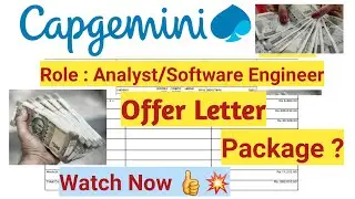 Capgemini Analyst Offer Letter | Fresher Capgemini Softwear Engineer Offer letter #freshersjobs #job