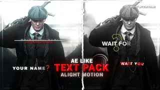 AE Inspired Text Animation In Alight Motion (XML+Preset) Text effect alight motion