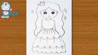 how to draw cartoon doll baby for beginner||step by step||learn to draw -كيفية رسم الكرتون دمية طفل