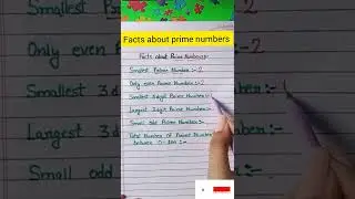 Facts about prime Numbers maths short 