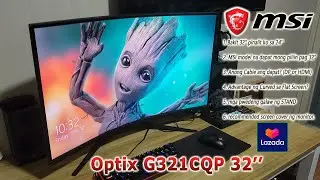 MSI Monitor Optix G321CQP 32'' 165Hz (unbox, assemble, review & tips)