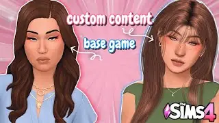 Custom Content VS Base Game!! Sims 4 CAS Challenge