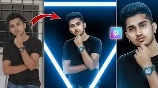 30 Second Neon Visual Photo Editing In Picsart App By Deepak Creations 