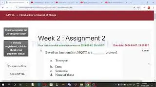 NPTEL#Introduction to Internet of Things#Quiz Week 01 & Week 02 Assignment#July 2024