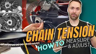 How to measure the Chain tension and How to Adjust the chain tension on a KTM 790