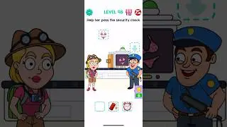 Help her pass the security check 😍 Emoji Story: Tricky Puzzles | Level 98 |
