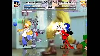 YL347 MUGEN Request: Mickey Mouse EX & Bugs Bunny Vs Homer Simpson & Peter Griffin