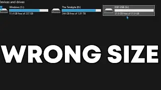 How To FIX a USB Showing The Wrong Capacity Size